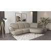 ECKSOFA in Flachgewebe Taupe  313/208 cm  - Taupe/Schwarz, MODERN, Textil/Metall (313/208cm) - Sit & More