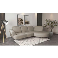 ECKSOFA in Flachgewebe Taupe  313/208 cm  - Taupe/Schwarz, MODERN, Textil/Metall (313/208cm) - Sit & More