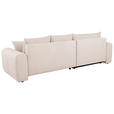 ECKSOFA in Velours Creme  168/298 cm  - Creme/Schwarz, KONVENTIONELL, Kunststoff/Textil (168/298cm) - Carryhome