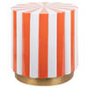 HOCKER in Metall Weiß, Orange  - Weiß/Orange, Basics, Metall (40/41/40cm)