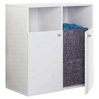 WÄSCHESCHRANK 80/74/39 cm  in Weiß  - Weiß/Grau, MODERN, Holzwerkstoff/Kunststoff (80/74/39cm) - MID.YOU