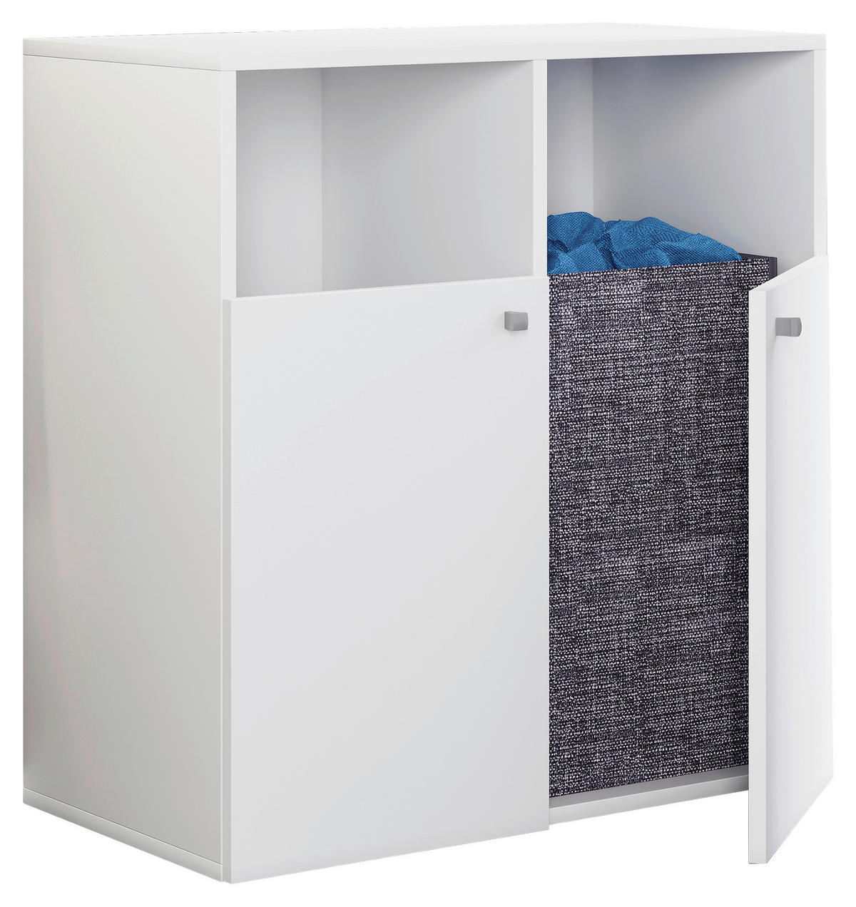 WÄSCHESCHRANK 80/74/39 cm  in Weiß  - Weiß/Grau, MODERN, Holzwerkstoff/Kunststoff (80/74/39cm) - MID.YOU