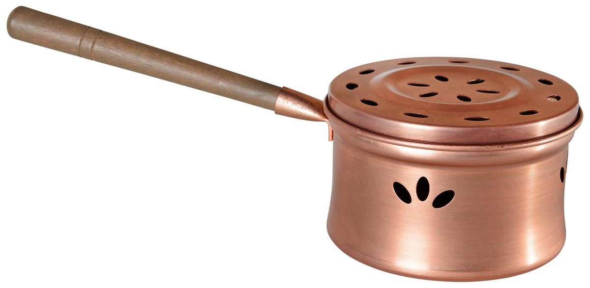 KAHÁNEK NA VONNÉ UHLÍ  - měděné barvy, Basics, kov/dřevo (10/10cm)