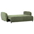 SCHLAFSOFA  mit Liegefunktion, Schlafen auf Sitzhöhe, Rücken echt Flachgewebe Olivgrün  - Schwarz/Olivgrün, KONVENTIONELL, Kunststoff/Textil (250/74/108cm) - Carryhome