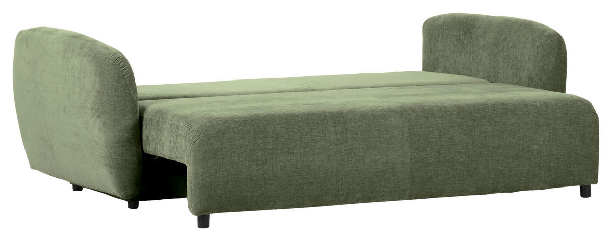 SCHLAFSOFA in Flachgewebe Olivgrün  - Schwarz/Olivgrün, KONVENTIONELL, Kunststoff/Textil (250/74/108cm) - Carryhome