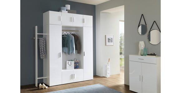 GARDEROBENSCHRANK 40/185/54 cm  - Chromfarben/Weiß, Design, Holzwerkstoff/Kunststoff (40/185/54cm) - Xora