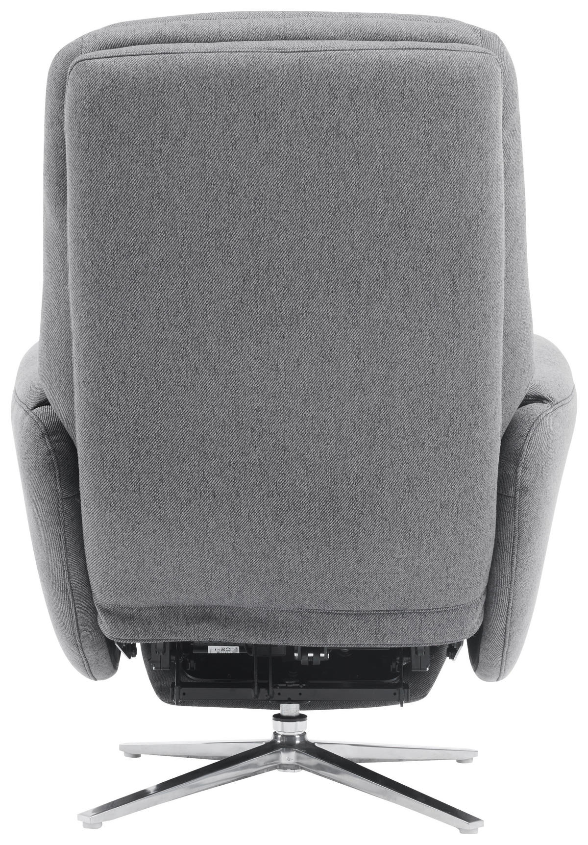 MASSAGESESSEL in Webstoff Grau  - Chromfarben/Grau, Design, Textil/Metall (79/110/85cm) - Livetastic