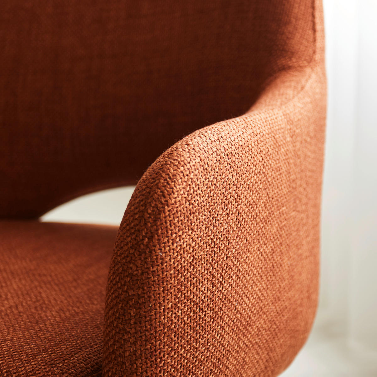 ŽIDLE S PODRUČKAMI, tkaná látka, oranžová - oranžová/černá, Moderní, kov/textil (60/88/63,5cm) - MID.YOU