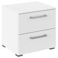 NACHTSCHRANK 50/49/42 cm  - Edelstahlfarben/Alufarben, Basics, Holzwerkstoff/Kunststoff (50/49/42cm) - Xora