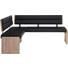 ECKBANK Lederlook Eichefarben, Schwarz - Eichefarben/Schwarz, Design, Textil (186/86/146cm) - Carryhome ECKBANK Lederlook Eichefarben, Schwarz - Eichefarben/Schwarz, Design, Textil (186/86/146cm) - Carryhome