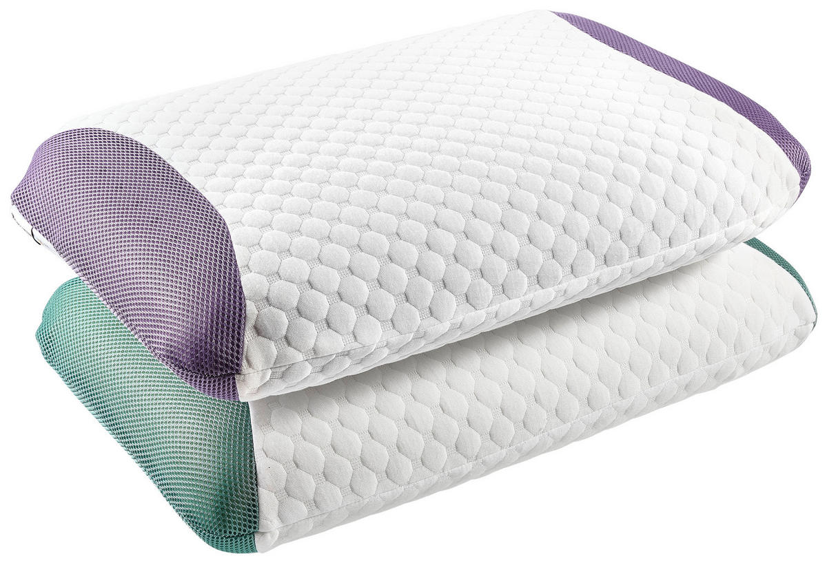 NACKENSTÜTZKISSEN  - Lila/Weiß, Textil (60/40/10cm) - Sleeptex
