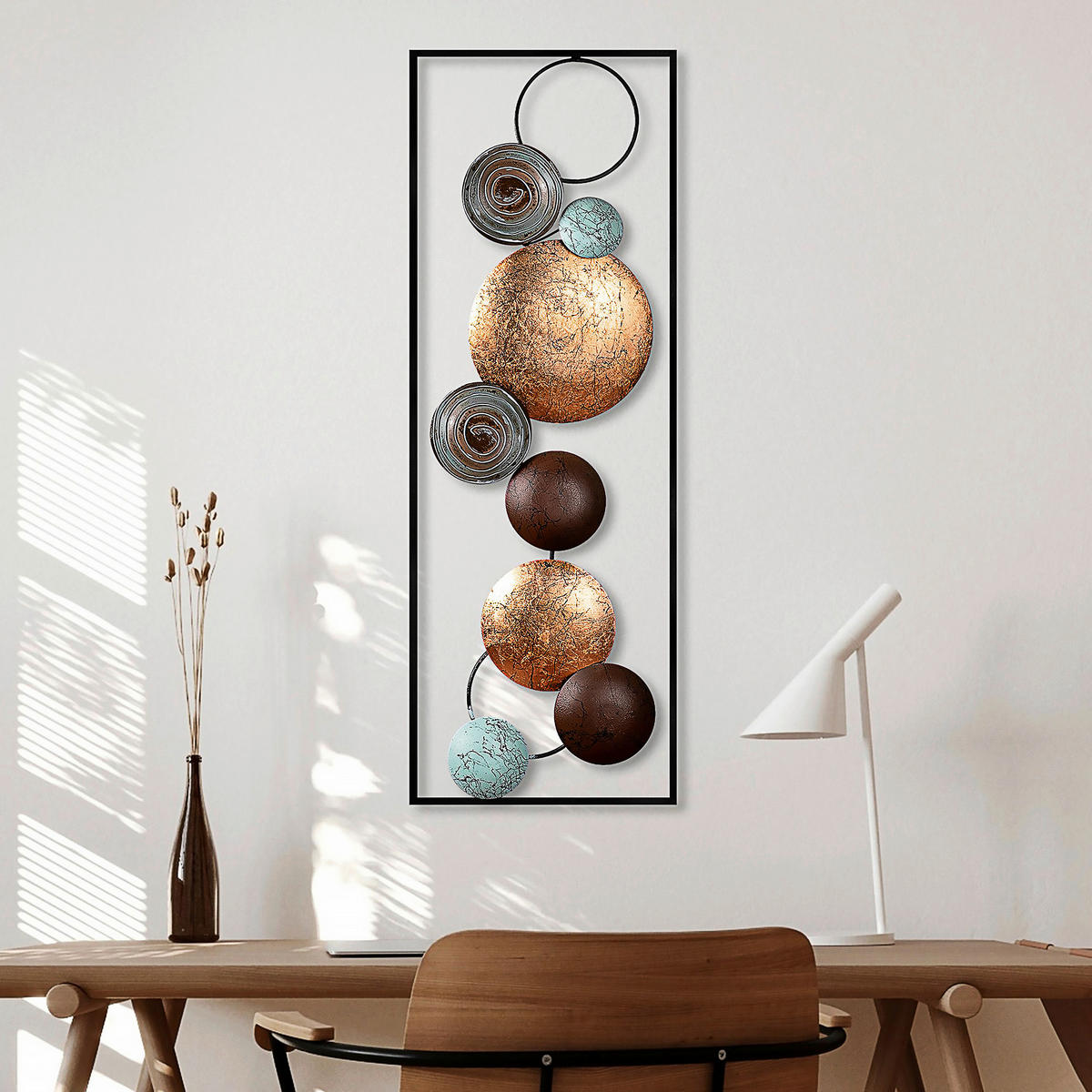 METALLBILD  - Multicolor, Basics, Metall (32/90cm)