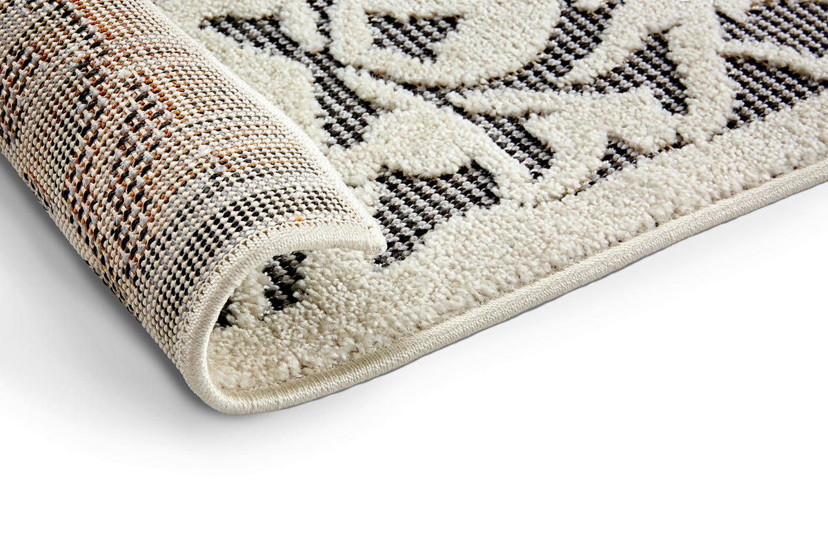 OUTDOORTEPPICH  für Terrasse und Balkon 160/230 cm Serina Grau, Weiß  - Weiß/Grau, Basics, Kunststoff (160/230cm) - Astra