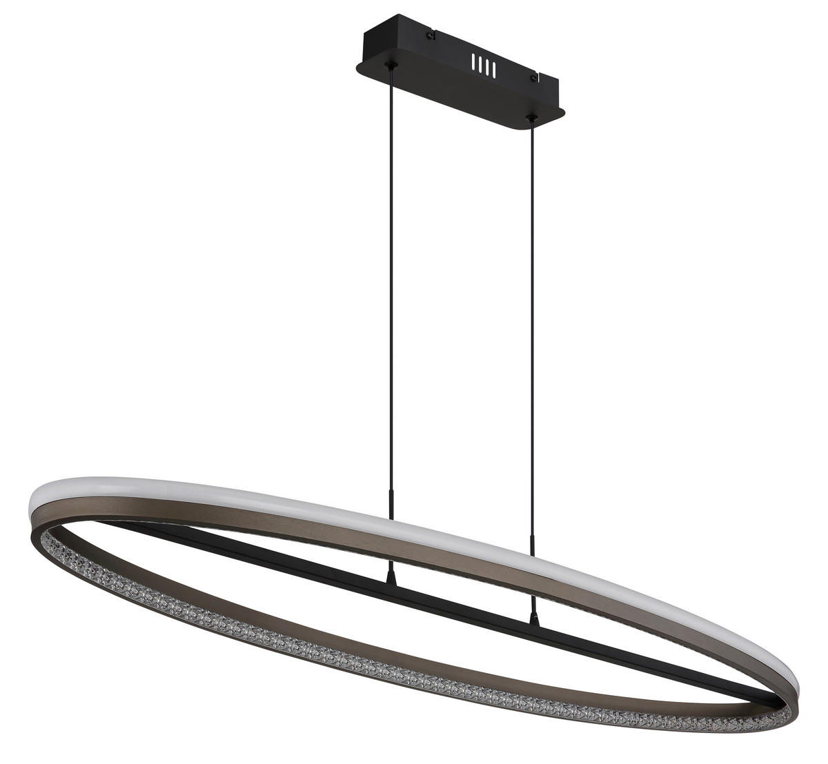 ZÁVĚSNÉ LED SVÍTIDLO, 101/29/150 cm - černá/čiré, Design, kov/plast (101/29/150cm) - Globo