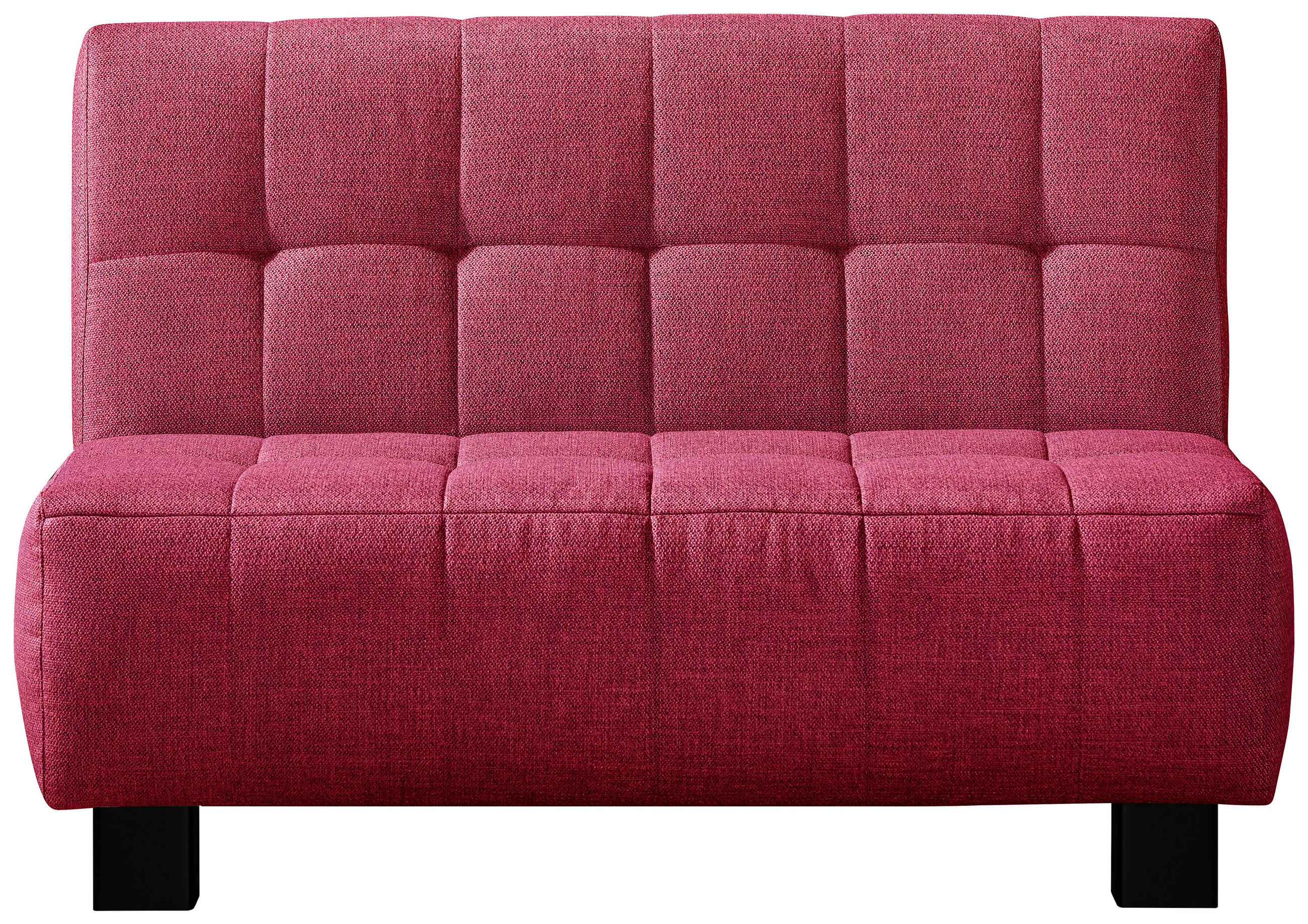 SCHLAFSOFA Rot  - Rot/Schwarz, Design, Textil/Metall (125/92/102cm) - Novel