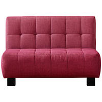 SCHLAFSOFA in Textil Rot  - Rot/Schwarz, Design, Textil/Metall (125/92/102cm) - Novel