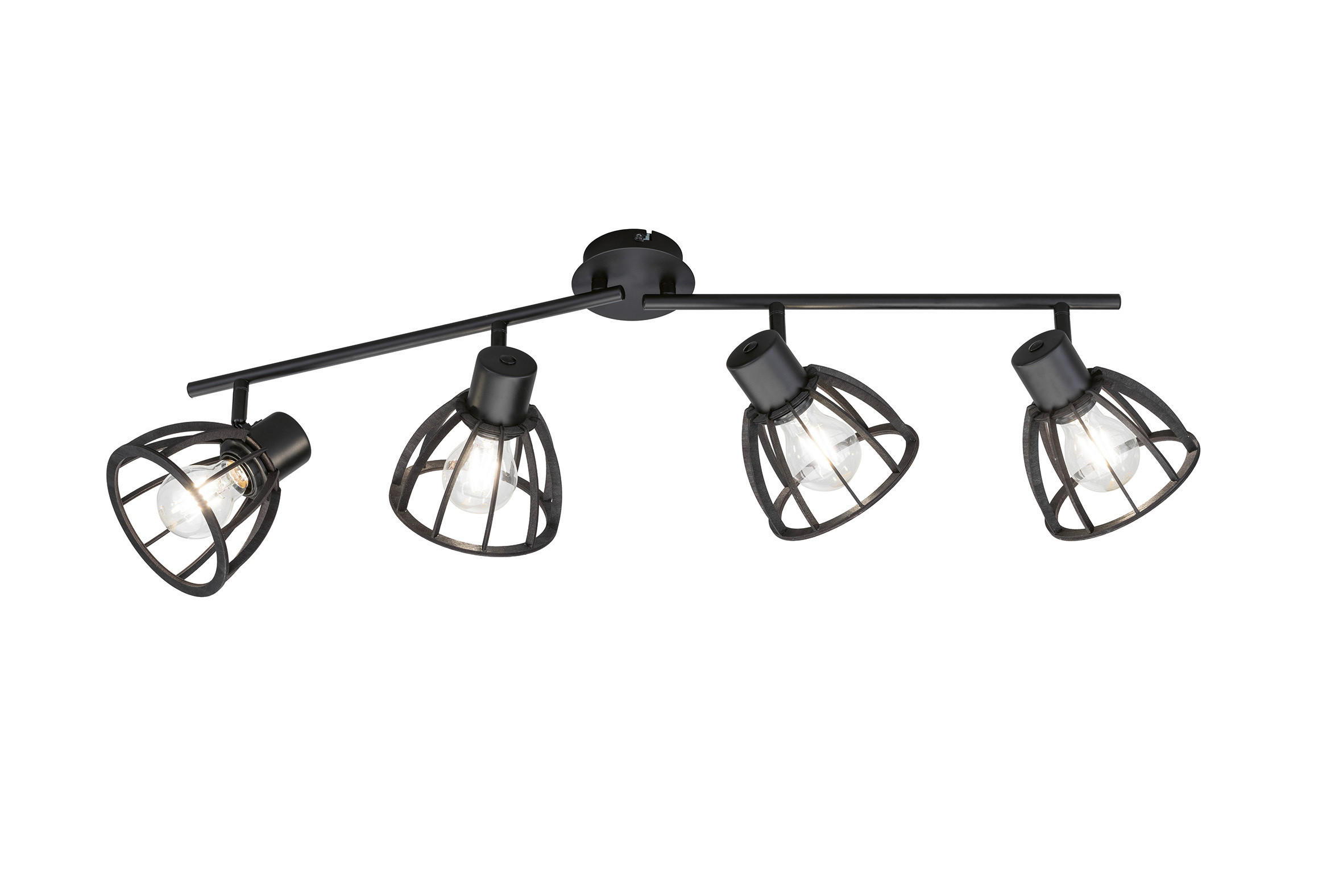 DECKENLEUCHTE     - Schwarz, Basics, Metall (14/79cm) - Fischer & Honsel
