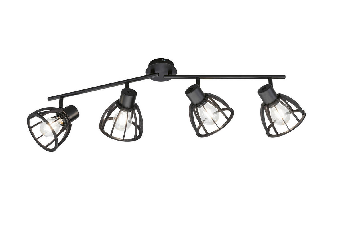 DECKENLEUCHTE     - Schwarz, Basics, Metall (14/79cm) - Fischer & Honsel