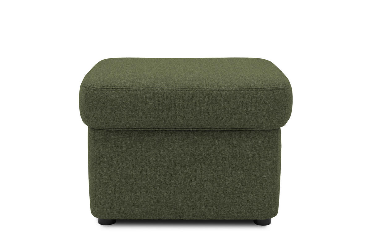 HOCKER Mikrofaser Grün  - Schwarz/Grün, KONVENTIONELL, Kunststoff/Textil (61/40/61cm) - MID.YOU