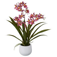 KUNSTPFLANZE Orchidee 50 cm  - Dunkelrosa/Weiß, Design, Keramik/Kunststoff (50cm) - P & B