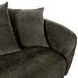 SCHLAFSOFA mit Liegefunktion, Schlafen auf Sitzhöhe, Rücken echt Flachgewebe Dunkelgrau - Dunkelgrau/Schwarz, KONVENTIONELL, Kunststoff/Textil (250/74/108cm) - Carryhome