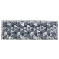 KUHINJSKA STAZA  bela, svetlosiva     - bela/svetlosiva, Dizajnerski, tekstil (50/150cm)