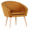 SESSEL in Flachgewebe Goldfarben  - Goldfarben/Naturfarben, Design, Holz/Textil (73/73/66cm) - Livetastic