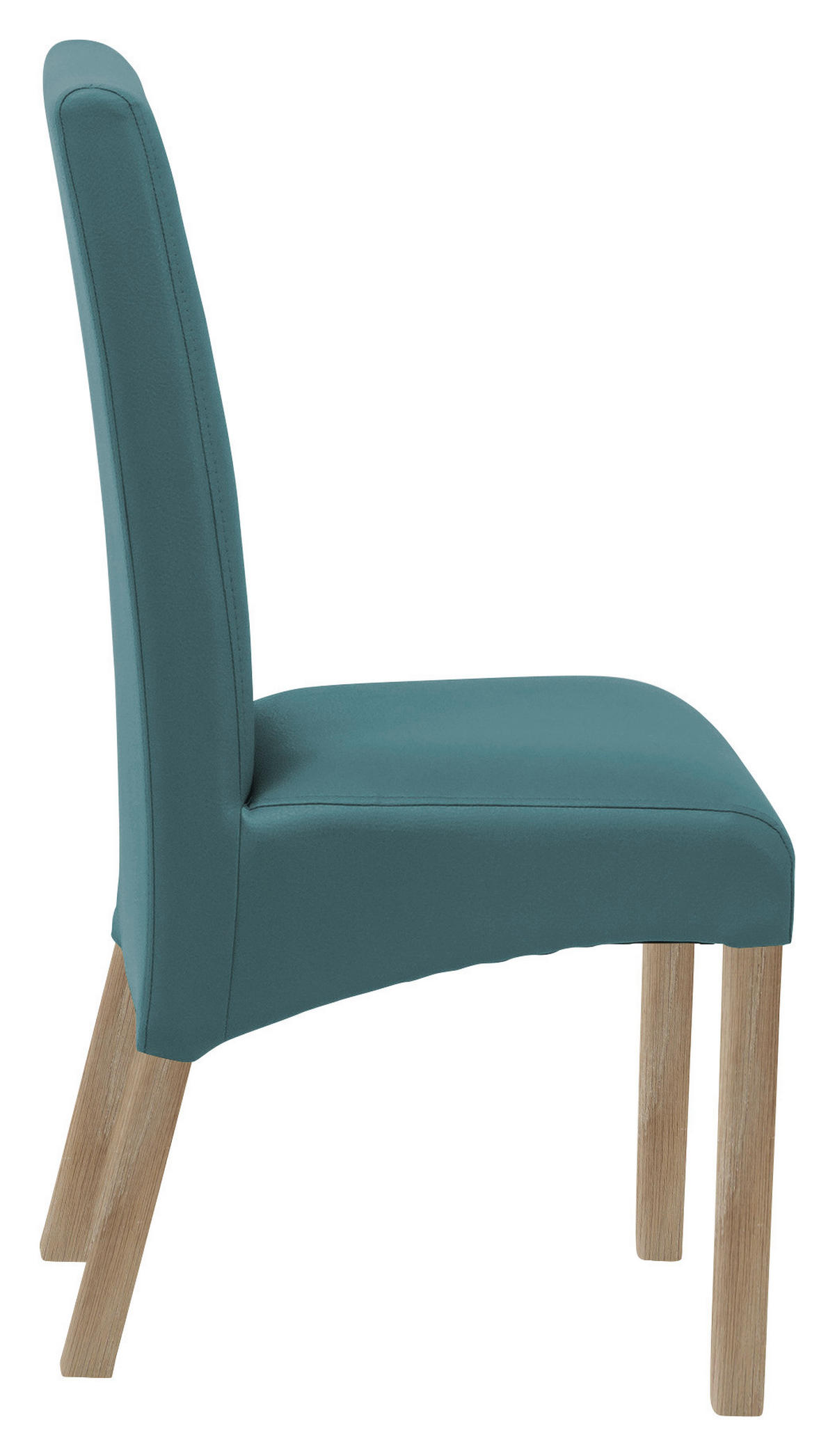 STUHL  in Lederlook Textil  - Petrol/Sonoma Eiche, KONVENTIONELL, Holz/Textil (47/102/57cm) - Carryhome