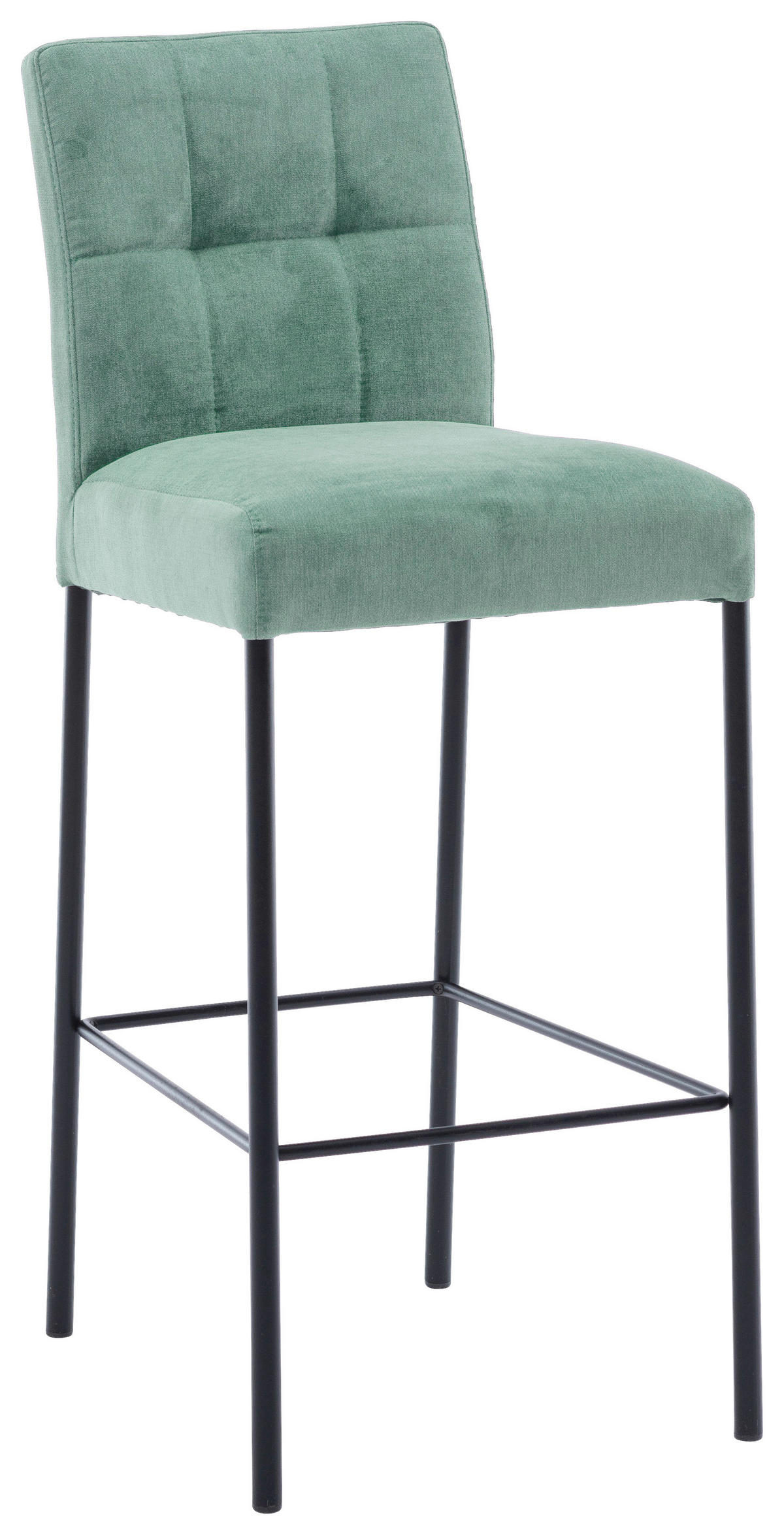 BAROVÁ STOLIČKA, čierna, mätovozelená - čierna/mätovozelená, Design, kov/textil (46/91/61cm) - Xora