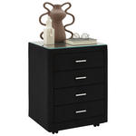 NACHTSCHRANK 50/64/41,5 cm  - Chromfarben/Anthrazit, KONVENTIONELL, Glas/Textil (50/64/41,5cm) - Dieter Knoll