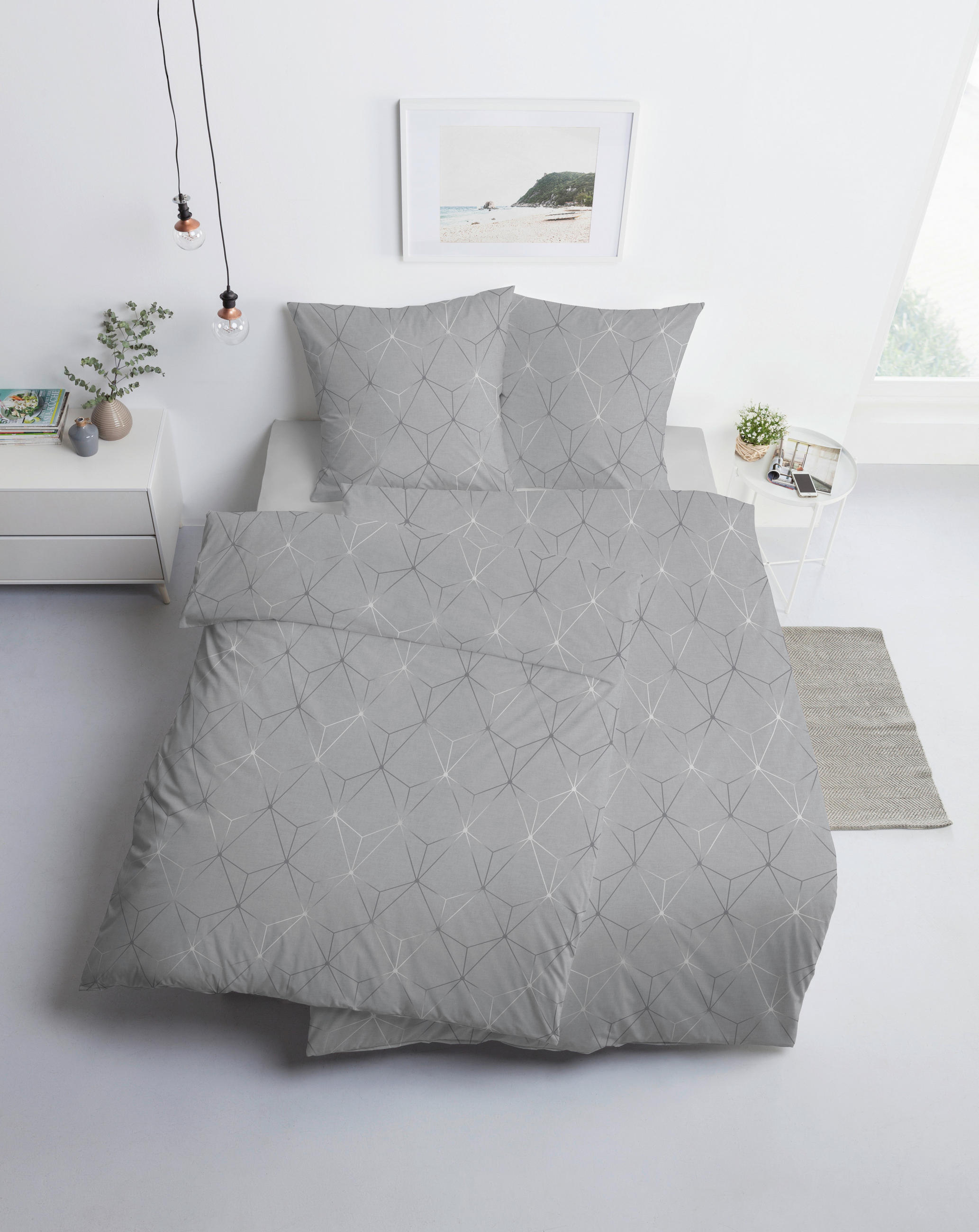 BETTWÄSCHE Atelier Flanell 135/200 cm  - Silberfarben, Design, Textil (135/200cm) - Estella