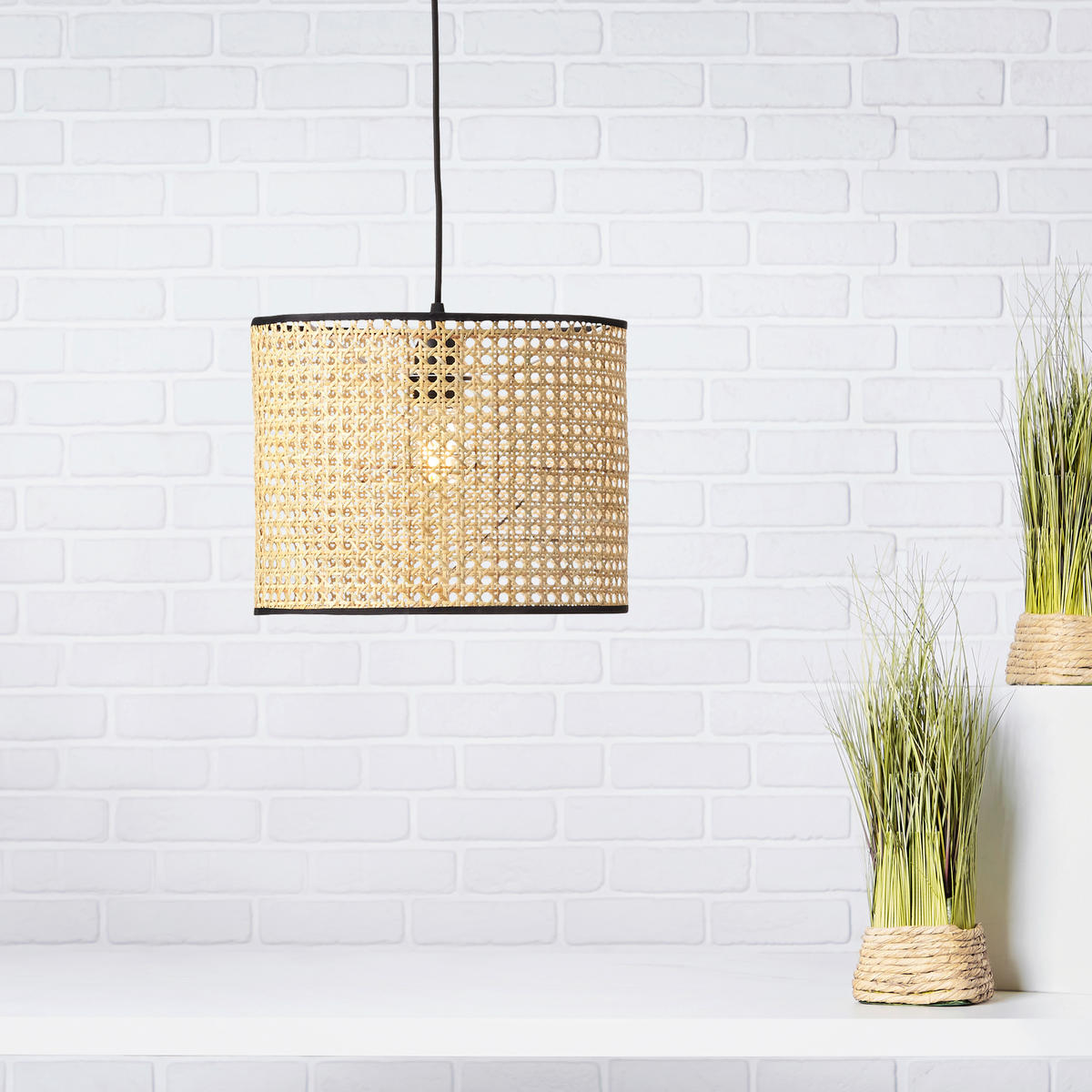 HÄNGELEUCHTE 30/174 cm  - Naturfarben, Natur, Holz/Metall (30/174cm) - Brilliant