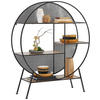 REGAL Eichefarben, Schwarz  - Eichefarben/Schwarz, Trend, Holzwerkstoff/Metall (109,5/131/33cm) - Xora