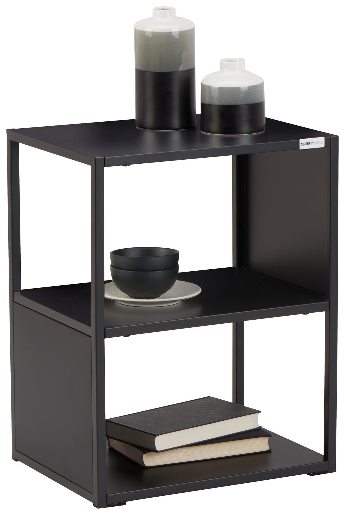 PRÍRUČNÝ STOLÍK, čierna - čierna, Trend, kov/plast (40/30/51cm) - Carryhome