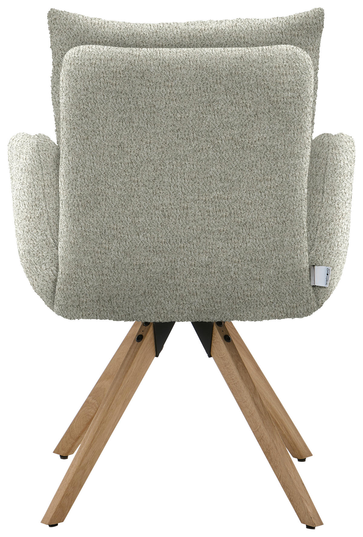 ARMLEHNSTUHL  in Jacquard  - Taupe/Eichefarben, Design, Holz/Textil (62/86/68cm) - Welnova
