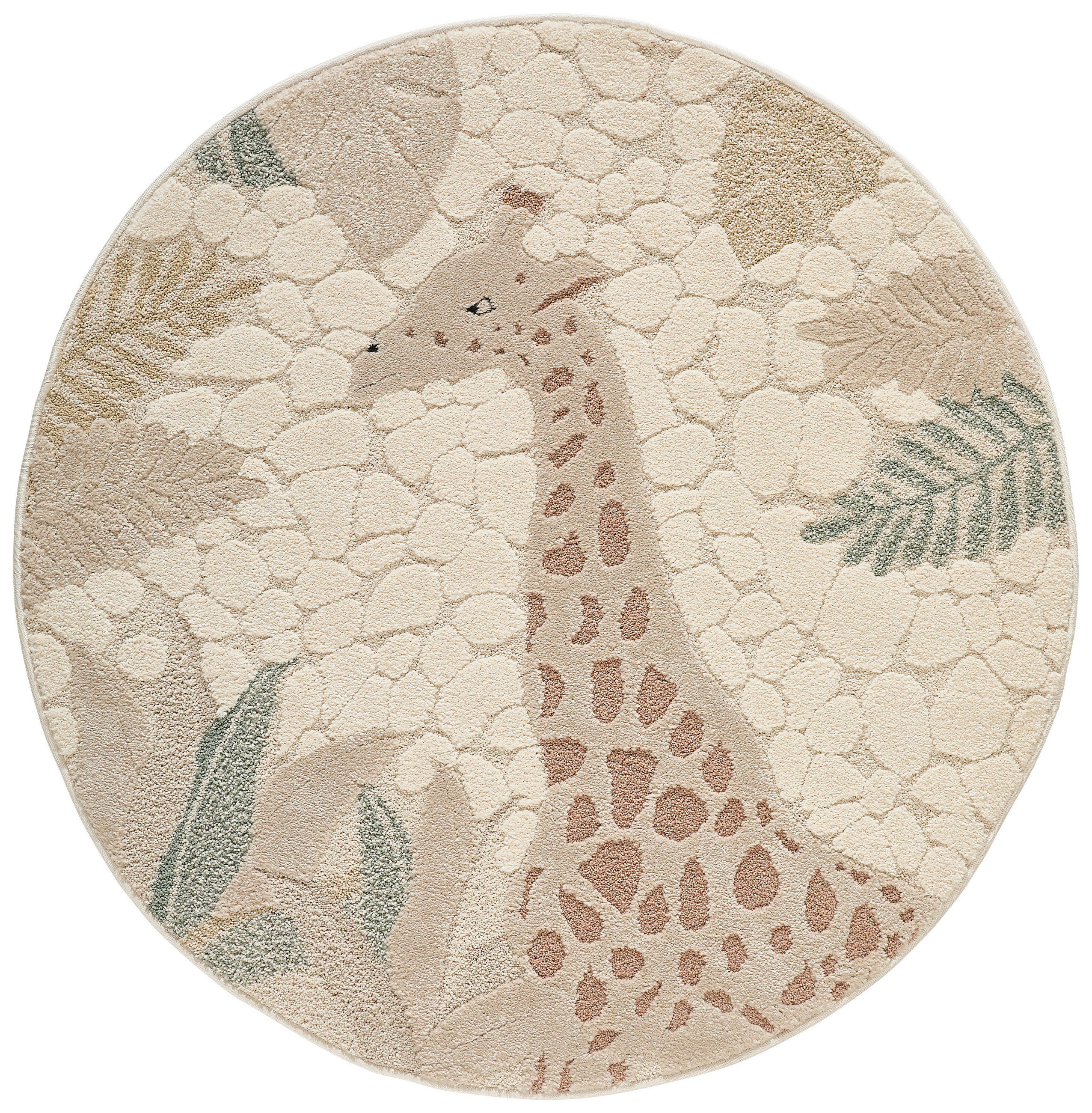 Ben'n'jen Kinderteppich Giraffe Creme, Mehrfarbig