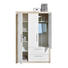 KLEIDERSCHRANK Mathilda Naturfarben, Weiß - Silberfarben/Weiß, KONVENTIONELL, Holz/Holzwerkstoff (134/199/52cm) - My Baby Lou