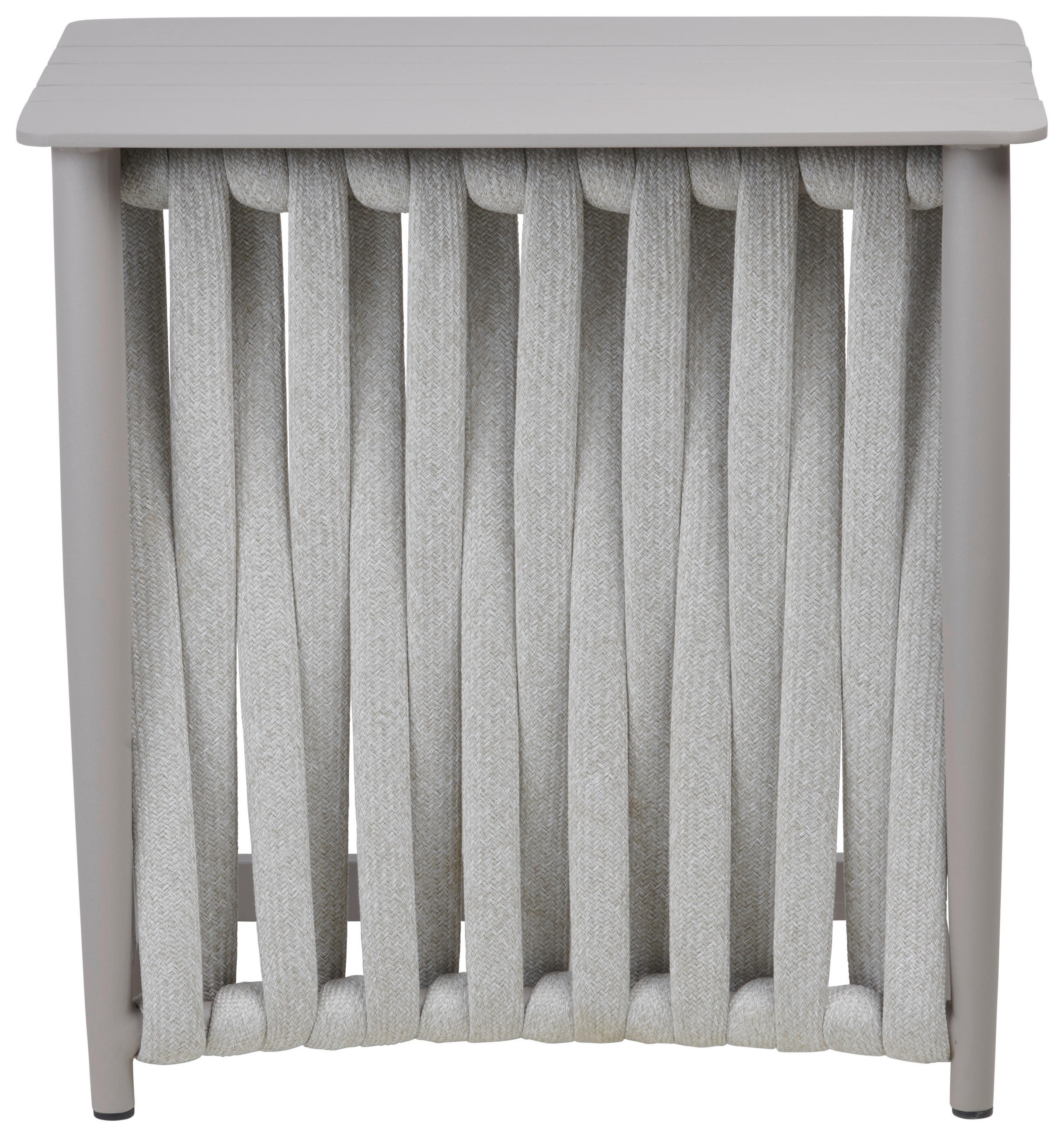 GARTENBEISTELLTISCH 60/40/60,5 cm Metall, Textil rechteckig  - Hellgrau, MODERN, Textil/Metall (60/40/60,5cm) - Amatio