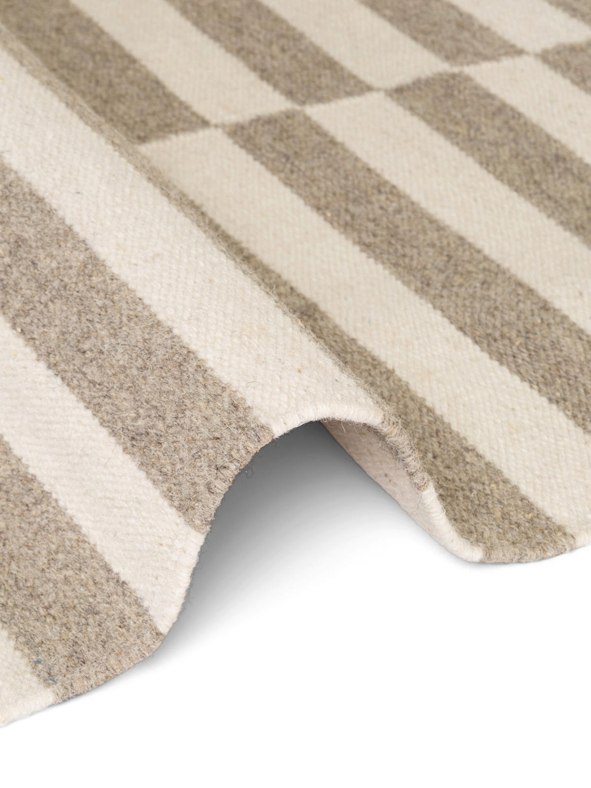 HANDWEBTEPPICH 200/300 cm Vika Weiß, Greige rechteckig  - Greige/Weiß, Basics, Textil (200/300cm) - Hanse Home