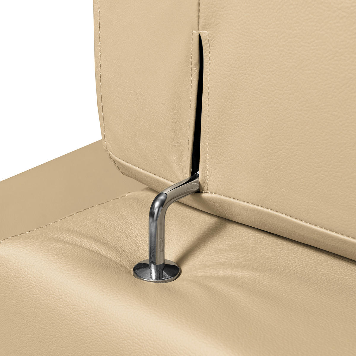 ECKSOFA Beige Echtleder  - Beige/Schwarz, Design, Leder/Holz (265/265cm) - Livetastic