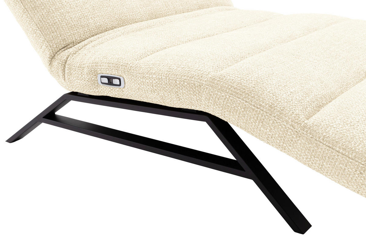 RELAXLIEGE Chenille Weiß  - Schwarz/Weiß, Design, Textil/Metall (120/54-113/158-198cm) - Pure Home Lifestyle