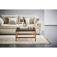 COUCHTISCH in Holz, Stein 80/45/80 cm  - Schwarz/Naturfarben, MODERN, Holz/Stein (80/45/80cm) - MID.YOU