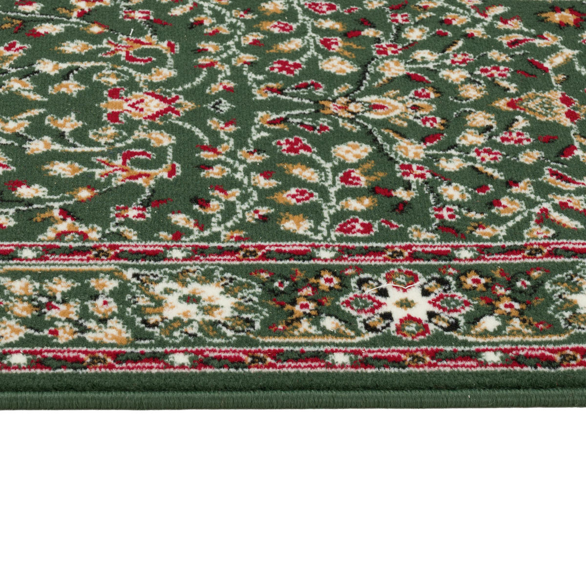 LÄUFER 80/100 cm Shiraz Creme, Dunkelrosa, Waldgrün  - Waldgrün/Dunkelrosa, LIFESTYLE, Textil (80/100cm)