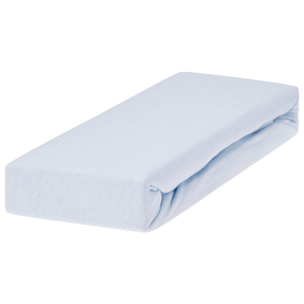 Spannleintuch Nathalie Hellblau 90x200 Cm Baumwolle