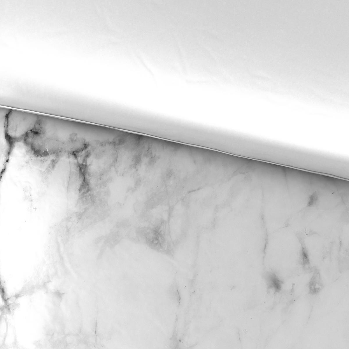 OBOJESTRANSKA POSTELJNINA MARBLE 140/200 cm saten siva  - siva, Basics, tekstil (140/200cm) - Esposa