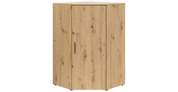 ECKKOMMODE 71,5/115/71,5 cm in Eiche Artisan - Anthrazit/Schwarz, MODERN, Holzwerkstoff/Kunststoff (71,5/115/71,5cm) - Carryhome