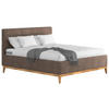 POLSTERBETT 160/200 cm,  in Taupe, Lattenrost, Bettkasten, Matratzen, H3 + H4 = fest + sehr fest  - Taupe/Eichefarben, MODERN, Holz/Holzwerkstoff (160/200cm) - MID.YOU