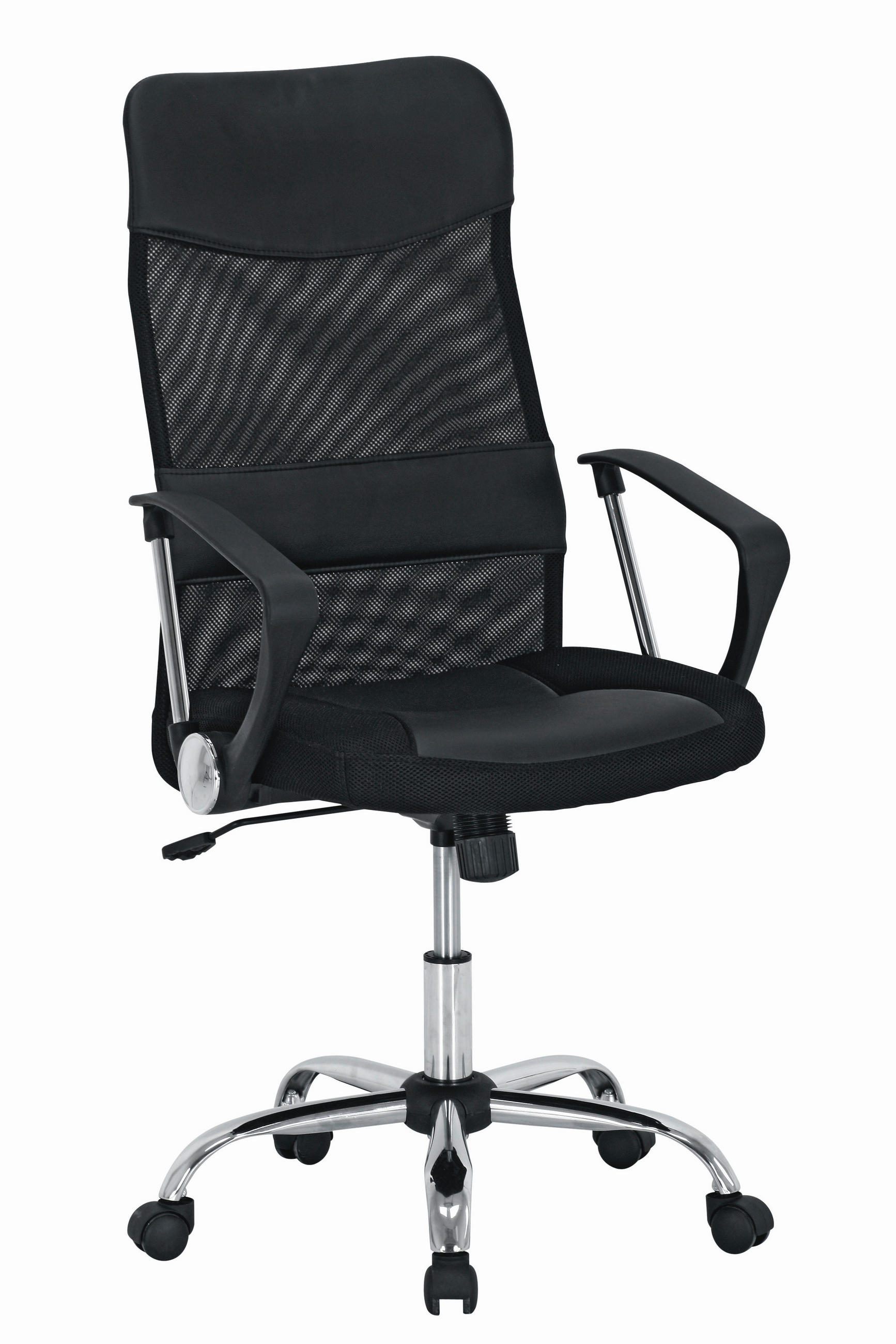 Bürostuhl Grado mit Armlehnen Lederlook Schwarz