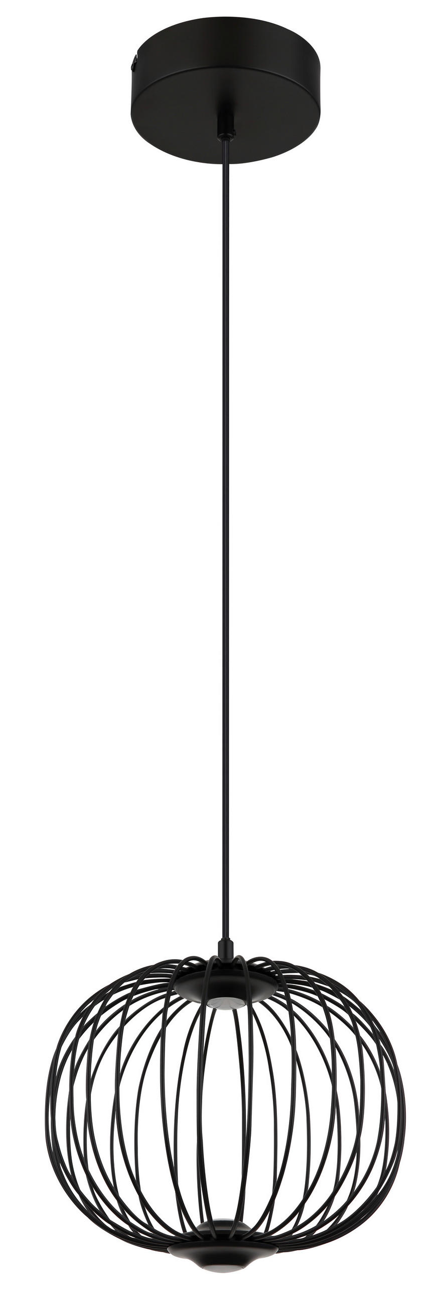 ZÁVĚSNÉ LED SVÍTIDLO, 30/30/150 cm - černá, Basics, kov/plast (30/30/150cm) - Globo