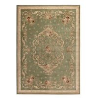 VINTAGE-TEPPICH 80/120 cm Herat Creme, Olivgrün  - Creme/Olivgrün, Basics, Kunststoff/Textil (80/120cm)